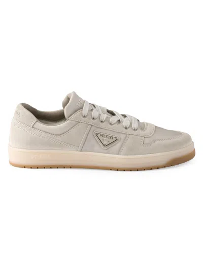 Prada Men's Downtown Re-nylon And Suede Sneakers In Neutral