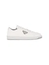 Prada Men Leather Low-top Sneakers In White