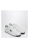 Prada Downtown Leather Low-top Sneakers In White