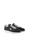 Prada Sneaker Aus Drillich Und Wildleder In Marineblau