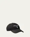 Prada Logo-embossed Baseball Cap In Nerobianco
