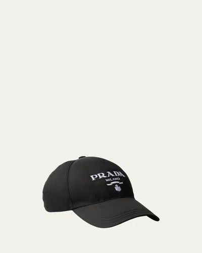 PRADA MEN'S EMBROIDERED LOGO BASEBALL HAT