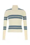 Prada Embroidered Stripes Wool Sweater