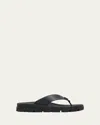 Prada Soft Cage Thong Sandals Rubber Sole In Black