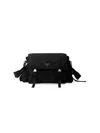 Prada Men's Explore Re-nylon And Leather Bag In Black
