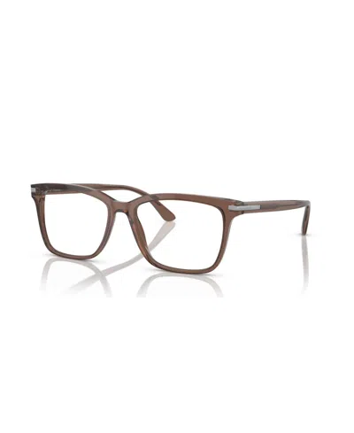 Prada Men's Eyeglasses, Pr 14wv In Brown Transparent