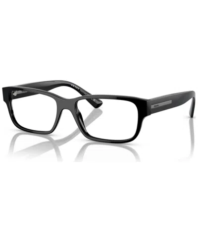 Prada Men's Eyeglasses, Pr 18zv 56 In Black