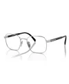 Prada 0pr B51v Rectangular Aluminum Frame Eyeglasses In Silver