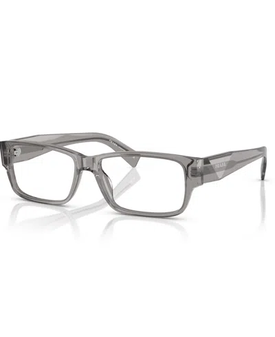 Prada Men's Eyeglasses, Pr B09v In Transparent Gray