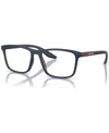 Prada Men's Eyeglasses, Ps 01qv In Blue Rubber