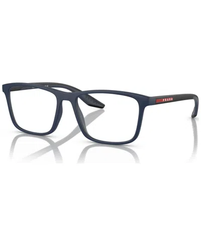 Prada Men's Eyeglasses, Ps 01qv In Blue Rubber
