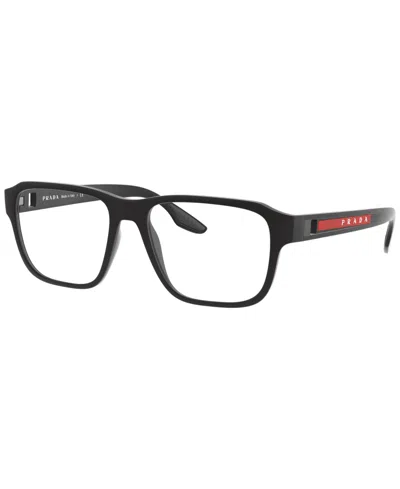 Prada Men's Eyeglasses, Ps 04nv In Rubber Black