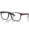 Prada Men's Eyeglasses, Ps 06pv 55 In Black Rubber
