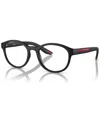 Prada Men's Eyeglasses, Ps 07pv 53 In Black Rubber