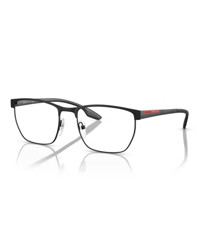 Prada Men's Eyeglasses, Ps 50lv In Black Rubber
