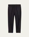 Prada Triangle-logo Wool Trousers In Black