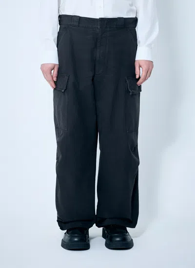 Prada Men Garment-dyed Cargo Pants In Blue