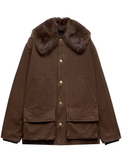 Prada Men Garment-dyed Cotton Jacket