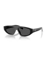 Prada 0pr C02s Angular Black Sunglasses In Black