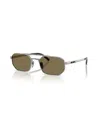 Prada Geometric-frame Sunglasses In Gray