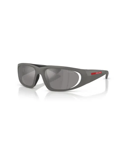 Prada Men's Geometric Sunglasses, Ps B03s In Gray