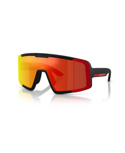 Prada Men's Geometric Sunglasses, Ps B07s In Black