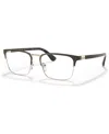 Prada Men's Heritage Eyeglasses, Pr 54tv 55 In Matte Burnished,pale Gold