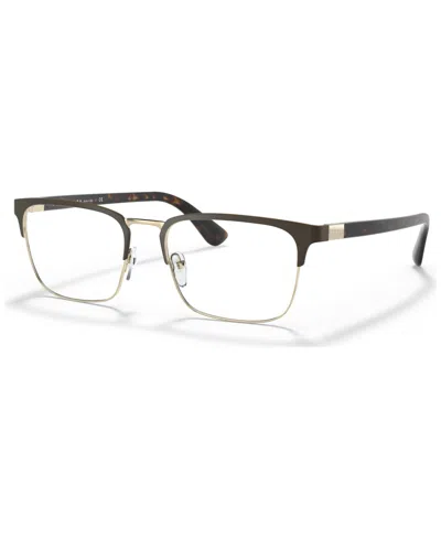 Prada Men's Heritage Eyeglasses, Pr 54tv 55 In Matte Burnished,pale Gold