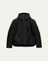 Prada Men's Hooded Re-nylon Jacket In Black