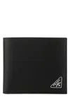Prada Men's Horizontal Leather Pouch In Nero