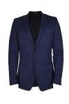 Prada Buttoned Cotton Jacket In Blue