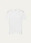 Prada Men's Jersey Conceptual Logo T-shirt In Bianco