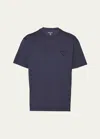 Prada Men's Jersey Conceptual Logo T-shirt In Navy