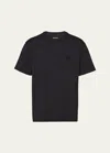Prada Logo-patch Cotton T-shirt In Nero