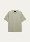 Prada Logo-plaque Cotton T-shirt In Agave