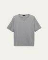 Prada Men's Jersey Triangle Logo T-shirt In Grigio