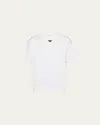Prada Oversized Fit Cotton T-shirt In White