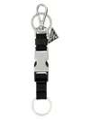 Prada Black Keychain With Snap Buckle Men