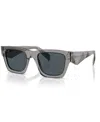 Prada Men's Large Sunglasses, Pr A06s In Transparent Dark Gray