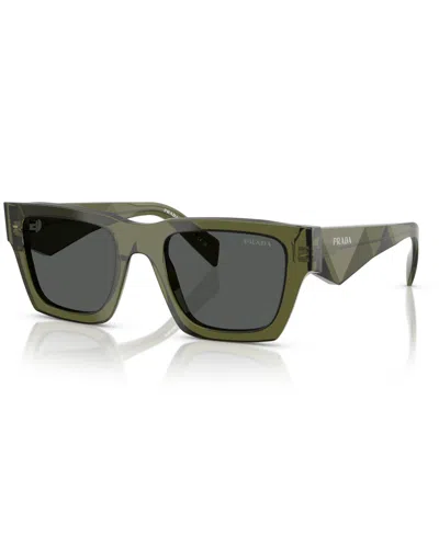 Prada Men's Large Sunglasses, Pr A06s In Transparent Military