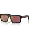 Prada Men's Large Sunglasses, Ps A07s In Matte Black