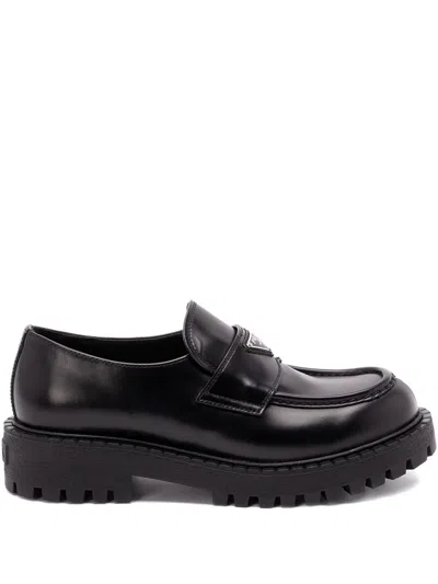Prada Men Leahter Loafers In Multi