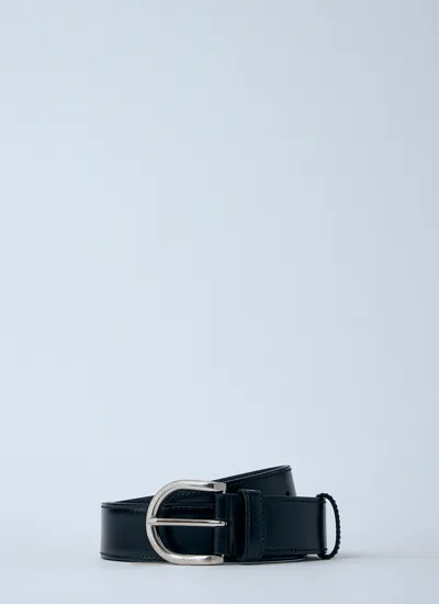 Prada Men Leather Belt In Black