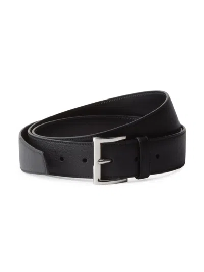 Prada Men's Leather Belt In Black