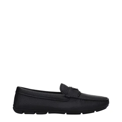 Prada Black Leather Loafers