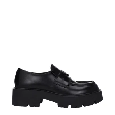 Prada Men's Leather Black Loafers