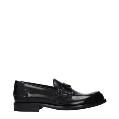 Prada Men's Leather Black Loafers