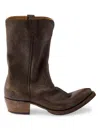Prada Leather Boots In Brown