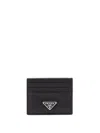 Prada Enamel Triangle-logo Cardholder