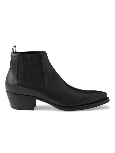 Prada Men's Leather Chelsea Boots In Black